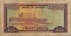 20 Kwacha ZAMBIA  1974 P.18a VG