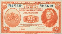 50 Cent NETHERLANDS INDIES  1943 P.110a XF