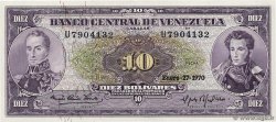10 Bolivares VENEZUELA  1970 P.045g FDC