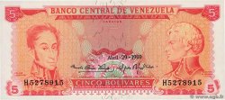 5 Bolivares VENEZUELA  1969 P.050b UNC-