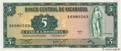 5 Cordobas NICARAGUA  1972 P.122 UNC
