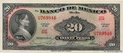 20 Pesos MEXIQUE  1967 P.054m