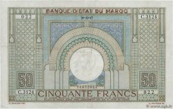 50 Francs MOROCCO  1947 P.21 VF+