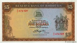 5 Dollars RHODESIEN  1978 P.36b ST
