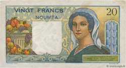 20 Francs NOUVELLE CALÉDONIE  1954 P.50c BB