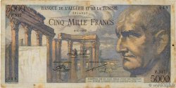 5000 Francs TUNISIA  1952 P.30 q.MB