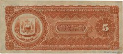 5 Pesos RÉPUBLIQUE DOMINICAINE  1887 PS.105 fVZ