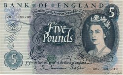 5 Pounds ENGLAND  1963 P.375a VF+