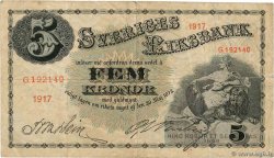 5 Kronor SUÈDE  1917 P.26l MB