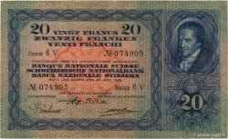20 Francs SWITZERLAND  1933 P.39d