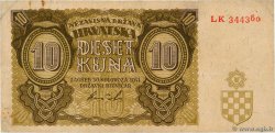 10 Kuna CROATIA  1941 P.05b VF
