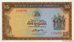 5 Dollars RHODÉSIE  1978 P.32b NEUF