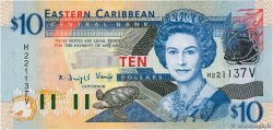 10 Dollars EAST CARIBBEAN STATES  2003 P.43v q.FDC