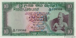 10 Rupees CEYLON  1971 P.074b UNC-