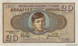 20 Dinara YUGOSLAVIA  1936 P.030 SC+