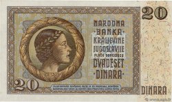 20 Dinara YUGOSLAVIA  1936 P.030 UNC-