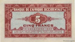 5 Francs FRENCH WEST AFRICA  1942 P.28b SPL+