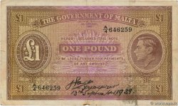 1 Pound MALTA  1939 P.14 F
