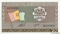 20 Francs RUANDA  1974 P.06d ST
