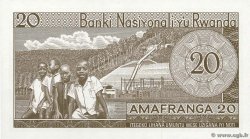 20 Francs RUANDA  1974 P.06d FDC