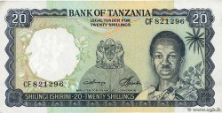 20 Shillings TANZANIA  1966 P.03c AU+