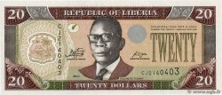 20 Dollars LIBERIA  2011 P.28f FDC