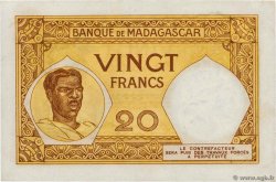 20 Francs MADAGASCAR  1937 P.037 q.FDC