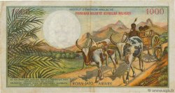1000 Francs - 200 Ariary MADAGASCAR  1966 P.059a q.BB