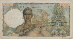1000 Francs AFRIQUE OCCIDENTALE FRANÇAISE (1895-1958)  1955 P.48 pr.TTB