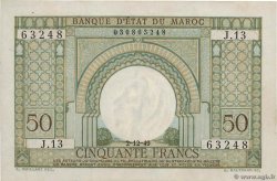 50 Francs MARUECOS  1949 P.44 SC