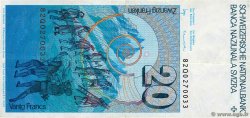 20 Francs SWITZERLAND  1982 P.55d VF
