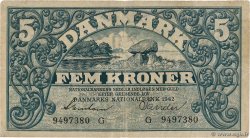 5 Kroner DANEMARK  1942 P.030f pr.TTB