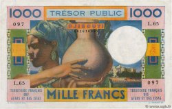 1000 Francs FRENCH AFARS AND ISSAS  1974 P.32 BC