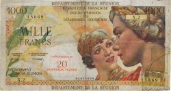 20 NF sur 1000 Francs Union Française ISLA DE LA REUNIóN  1971 P.55b BC