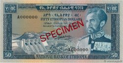 50 Dollars Spécimen ETHIOPIA  1966 P.28s