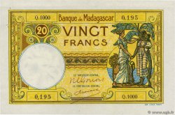 20 Francs MADAGASKAR  1948 P.037 fVZ