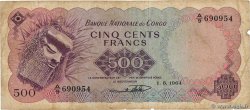 500 Francs REPUBBLICA DEMOCRATICA DEL CONGO  1964 P.007a q.MB