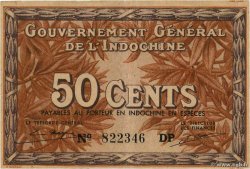50 Cents FRENCH INDOCHINA  1939 P.087d