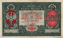 500 Marek POLONIA  1919 P.018a BC+
