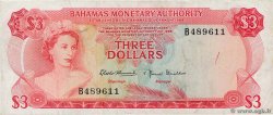 3 Dollars BAHAMAS  1968 P.28a TTB