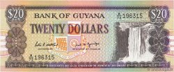 20 Dollars GUYANA  1989 P.27 FDC