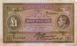 1 Pound MALTE  1939 P.14 S