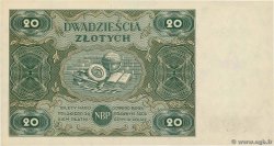 20 Zlotych POLONIA  1947 P.130 q.FDC