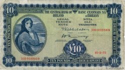 10 Pounds IRLANDA  1975 P.066e q.MB