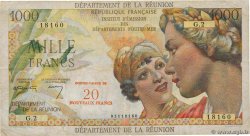 20 NF sur 1000 Francs Union Française ÎLE DE LA RÉUNION  1971 P.55b TB
