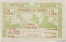 5 Francs NOUVELLE CALÉDONIE  1943 P.58 q.BB