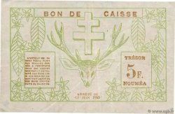 5 Francs NEW CALEDONIA  1943 P.58 F+