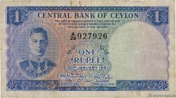 1 Rupee CEYLON  1951 P.047 MB