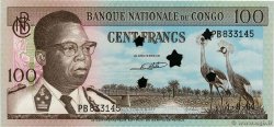 100 Francs Annulé REPúBLICA DEMOCRáTICA DEL CONGO  1964 P.006s SC+