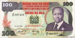 100 Shillings KENYA  1987 P.23e SPL